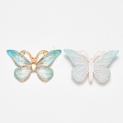 Transparent Acrylic Pendants TACR-R140-08G-1