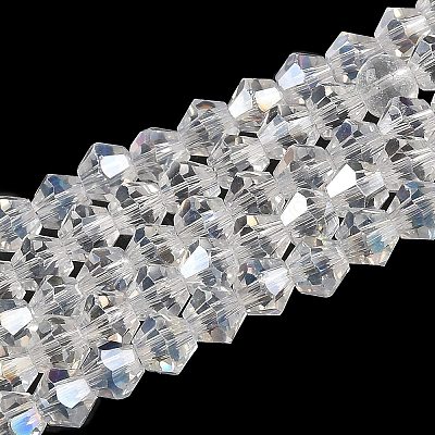 Transparent Electroplate Glass Beads Strands LS-GLAA-F029-2mm-A13-1