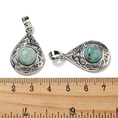 Natural Amazonite Pendants G-Q158-05P-05-1
