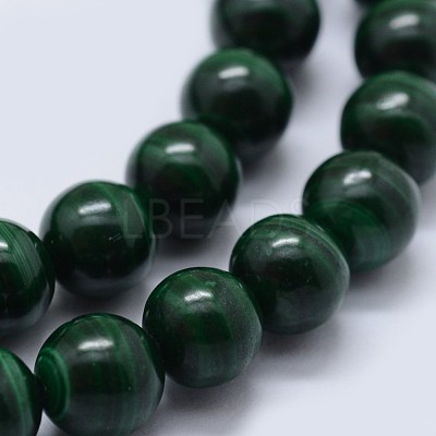 Natural Malachite Beads Strands G-F571-27A2-6mm-1