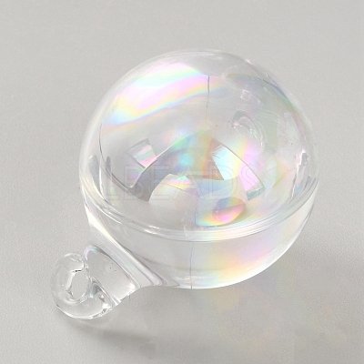 High Borosilicate Glass Bottle Pendants GLAA-WH0010-02C-1