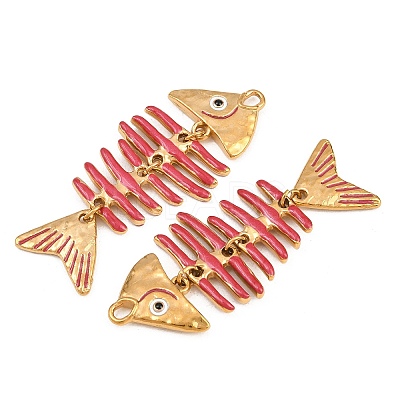 304 Stainless Steel Enamel Big Pendants STAS-Z202-07G-02-1