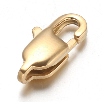 Ion Plating(IP) 304 Stainless Steel Lobster Claw Clasps Hand Polished STAS-F094-05D-G-1