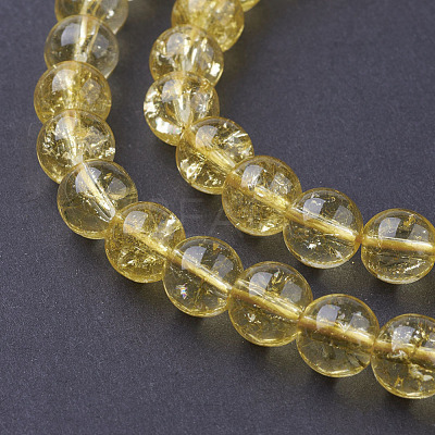 Synthetic Citrine Beads Strands G-C076-8mm-6A-1