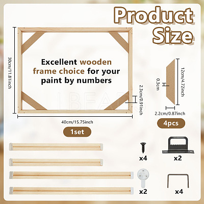 Wood Oil Painting Frame DIY-WH0671-376C-1