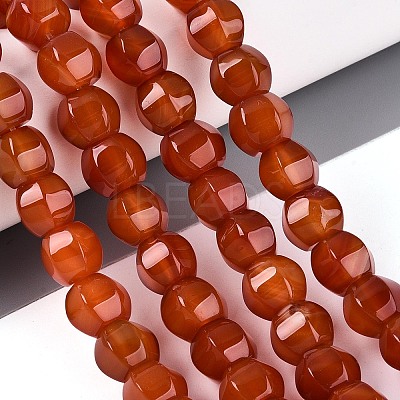 Dyed Natural Agate Beads Strands G-T144-50A-04-1