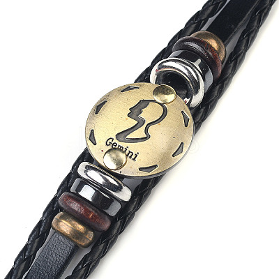Braided Leather Cord Retro Multi-strand Bracelets LS-BJEW-L616-20C-1