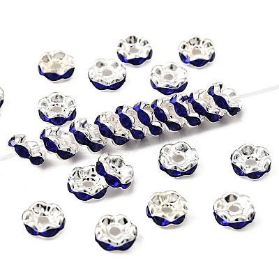 Brass Rhinestone Spacer Beads RB-A014-L6mm-05S-1