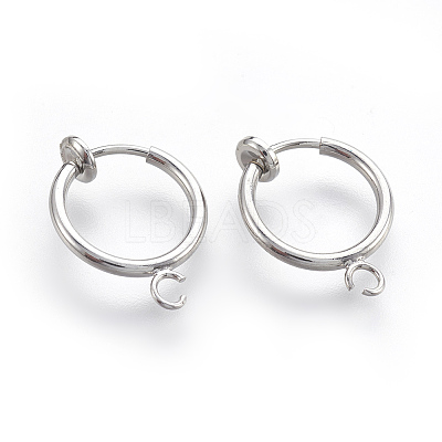Brass Clip-on Hoop Earrings LS-KK-L169-06P-1