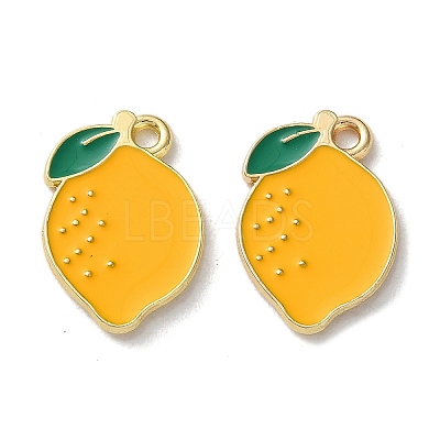 Fruit Alloy Enamel Charms PALLOY-S058-01LG-13-1