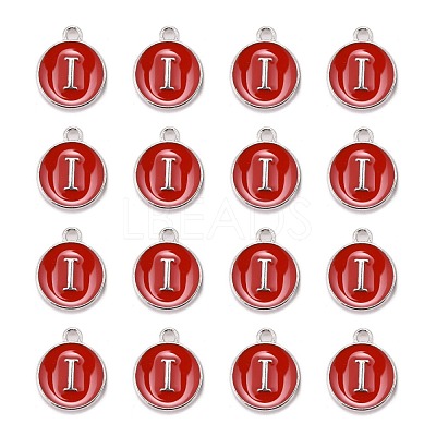 Platinum Plated Alloy Enamel Charms ENAM-S118-03I-P-1