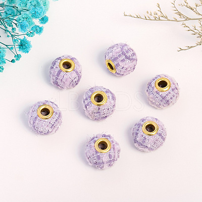 Polyester European Beads FIND-WH0111-738H-1