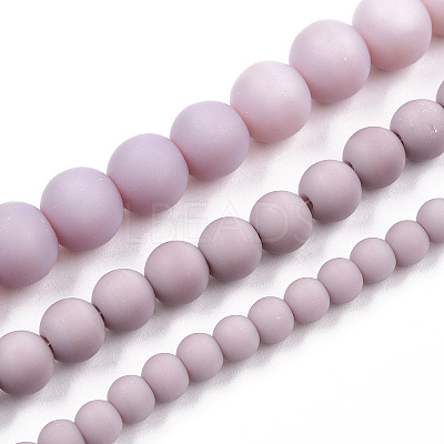 Opaque Glass Beads Strands GLAA-T032-P6mm-MD07-1