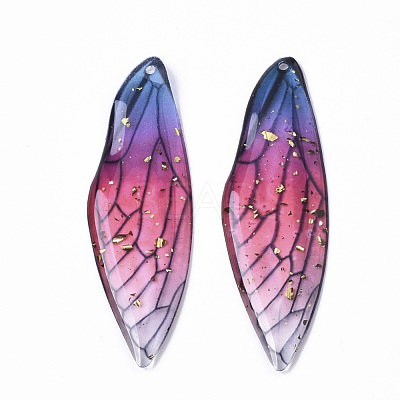 Transparent Epoxy Resin Big Pendants RESI-T046-01E-1