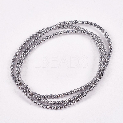 Electroplate Non-Magnetic Hematite Beads Strands X-G-J169B-2mm-02-1