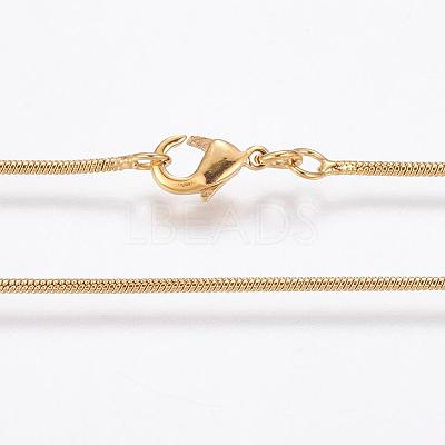 Eco-Friendly Rack Plating Brass Chain Necklaces MAK-G002-05G-A-FF-1