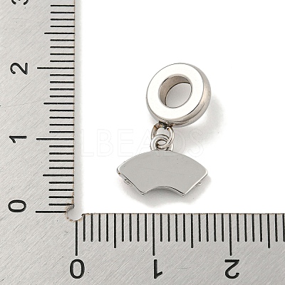 304 Stainless Steel Colorful Rhinestone European Dangle Charms STAS-U005-42P-1