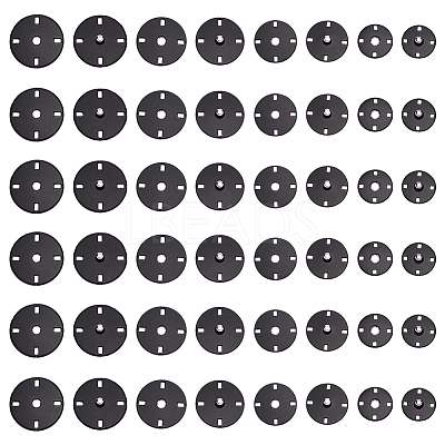 24 Pairs 4 Styles Zinc Alloy Snap Buttons FIND-FG0004-96EB-1