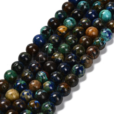 Natural Azurite Beads Strands G-P568-A02-01-1