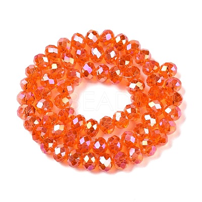 Electroplate Glass Beads Strands EGLA-A044-T8mm-B25-1