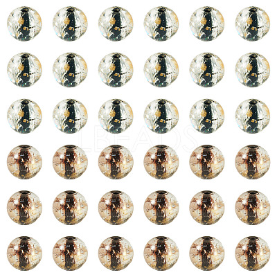 100Pcs Crackle Transparent Glass Beads Strands GLAA-TA0004-11C-1