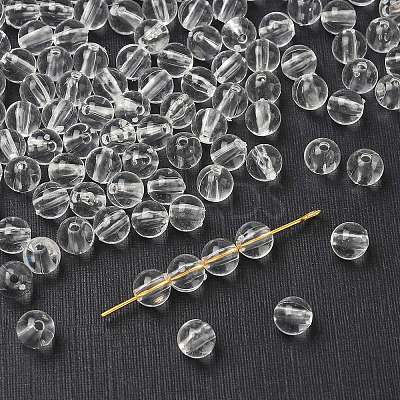 Transparent acrylic beads X-PL526_6MM-1