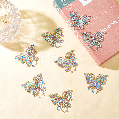 8Pcs Rhinestone Hot Melt Adhesive On The Back Appliques DIY-GO0001-87-1