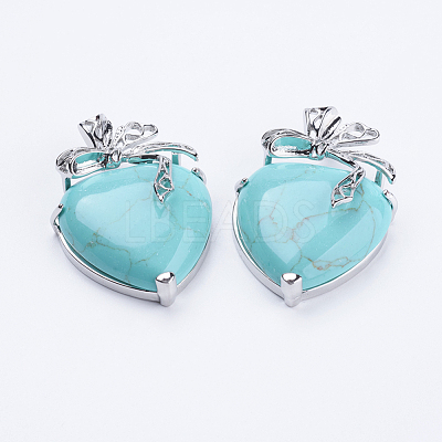 Natural & Synthetic Mixed Stone Pendants G-E433-B-P-1