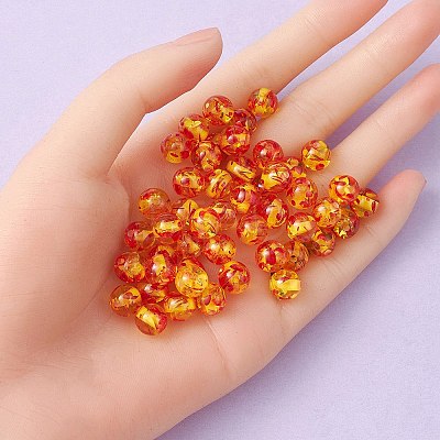 Resin Imitation Amber Beads RESI-YW0001-49-1
