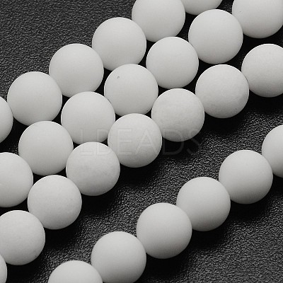 Natural White Jade Beads Strands X-G-D695-10mm-1