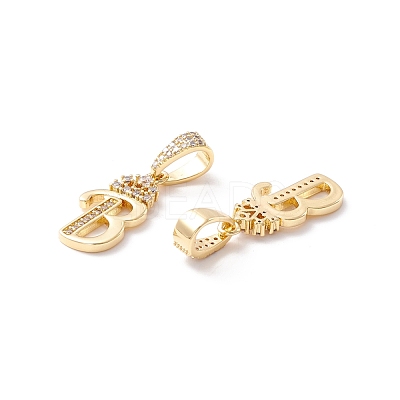 Eco-Friendly Brass Micro Pave Cubic Zirconia Pendants KK-K265-01G-B-1