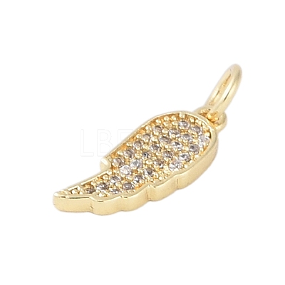 Rack Plating Brass Micro Pave Clear Cubic Zirconia Pendants LS-KK-Z060-16G-1