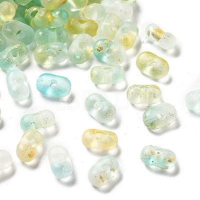 Gradient Color Transparent Frosted Acrylic Beads X1-OACR-M023-06B-1
