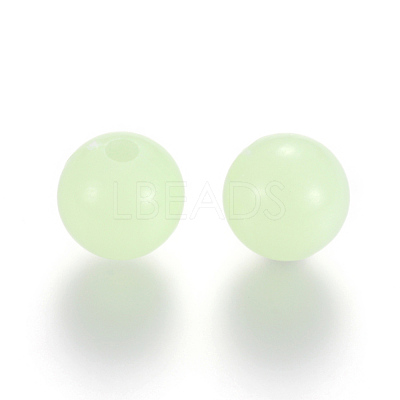 Luminous Acrylic Round Beads X-LACR-R002-6mm-01-1