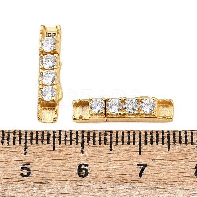 925 Sterling Silver Micro Pave Clear Cubic Zirconia Bayonet Clasps STER-C016-01B-G-1
