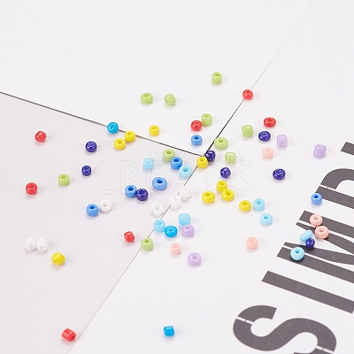 195G 15 Colors Glass Seed Beads SEED-YW0001-11C-1