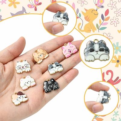 14Pcs 7 Colors Alloy Pendants FIND-FS0003-01-1