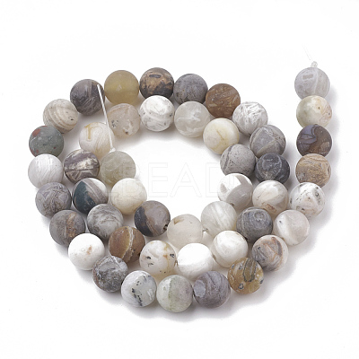 Natural Bamboo Leaf Agate Beads Strands G-T106-026-1