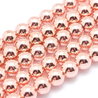 Electroplate Non-magnetic Synthetic Hematite Beads Strands G-L485-01A-RG-1