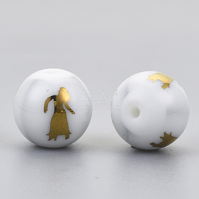 Electroplate Glass Beads EGLA-S178-11K-02-1