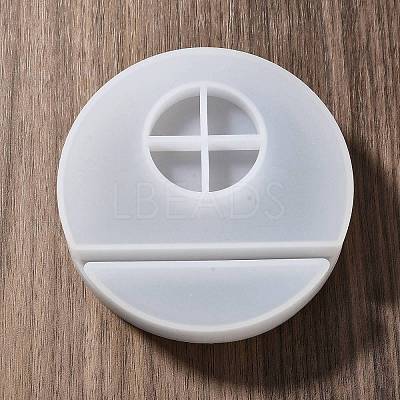 Flat Round DIY Candle Silicone Molds DIY-A056-01C-1