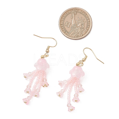 Glass Seed & Glass Beaded Dangle Earrings EJEW-MZ00687-03-1