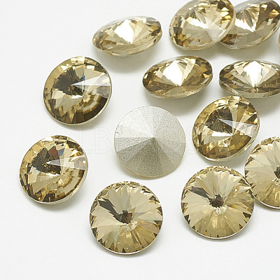 Pointed Back Glass Rhinestone Cabochons RGLA-T086-6mm-04-1