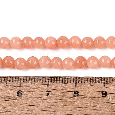 Natural Dyed Yellow Jade Gemstone Bead Strands G-R271-4mm-Y31-1