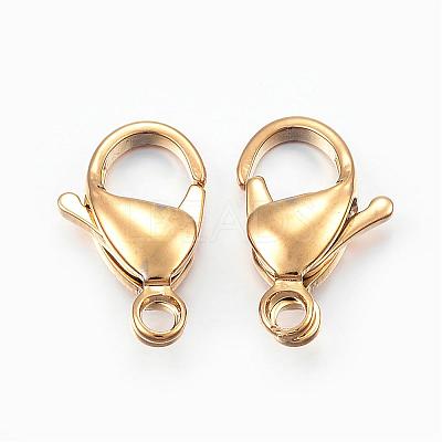 304 Stainless Steel Lobster Claw Clasps STAS-H352-01F-G-1