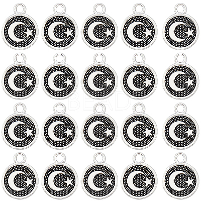100Pcs Tibetan Style Alloy Charms TIBEP-SC0002-74-1