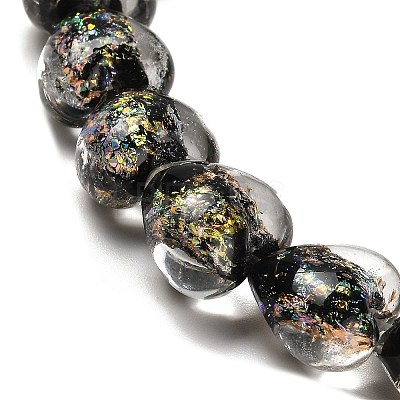 Handmade Dichroic Foil Glass Beads Strands DICH-U001-03A-1