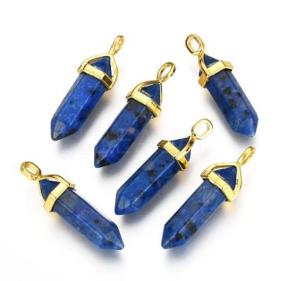 Natural Mixed Stone Double Terminated Pointed Pendants G-G902-B-1