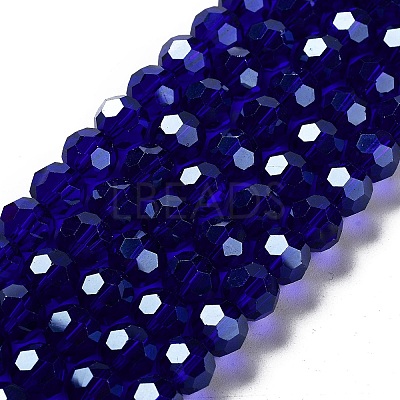 Electroplate Transparent Glass Beads Strands EGLA-A035-T10mm-A06-1