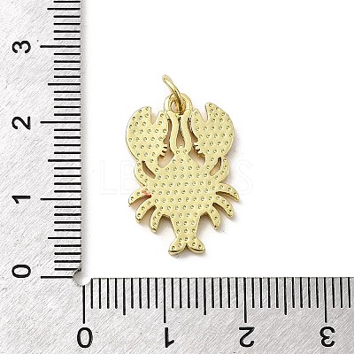 Brass Enamel Pendants KK-P338-03D-G-1
